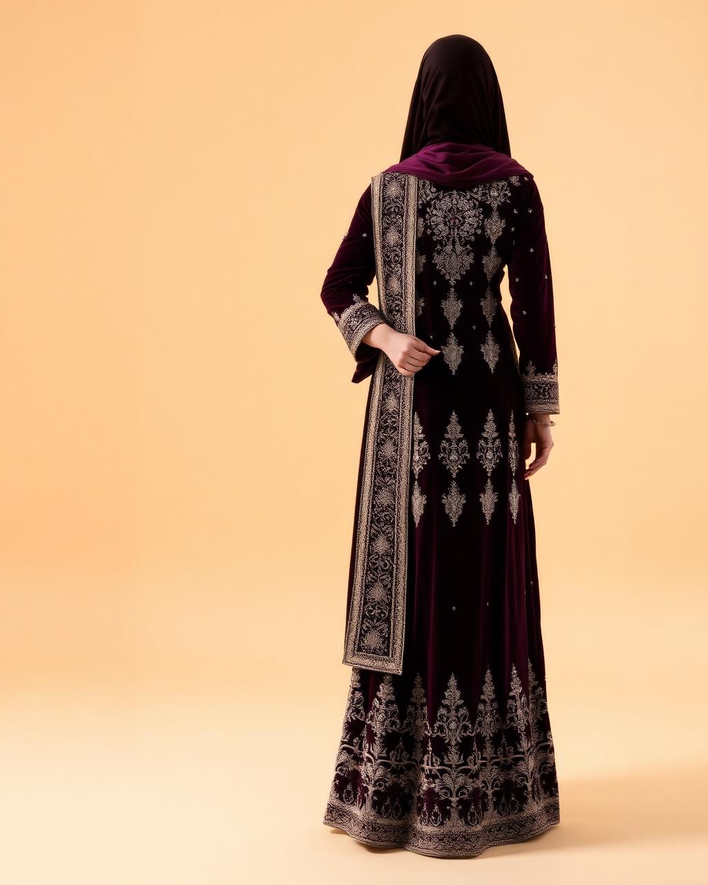 Plum Velvet Sharara