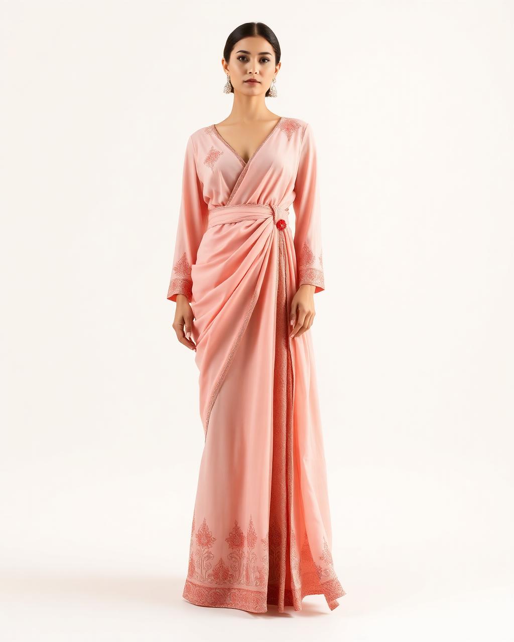 Blush Drape Gown